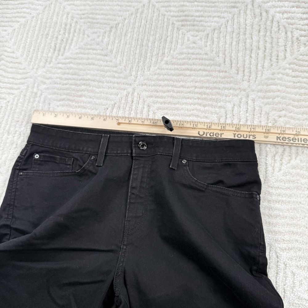 Signature Levi Strauss Gold Jeans Mens 33x32 Black Mid-Rise Straight Stretch - Picture 8 of 15